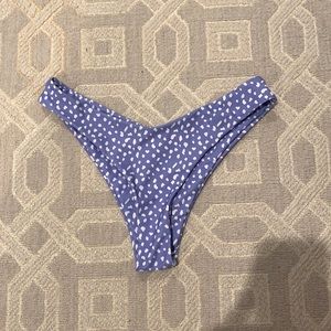 purple & white cheeky bikini bottoms